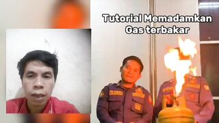 Tutoarial cara memandamkan gas terbakar