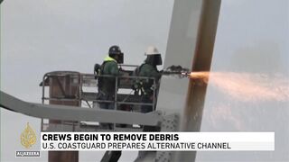 How will the Baltimore Key Bridge debris be cleared_.