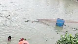 Fishing with village farmer.