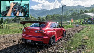 Mitsubishi Lancer Evolution X - Forza Horizon 5 Realistic Driving Logitech G29 Gameplay
