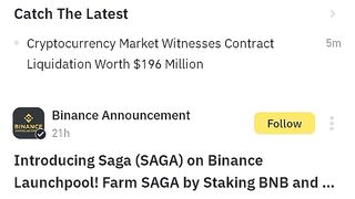 Introducing Saga (SAGA) on Binance Launchpool! Farm SAGA by Staking BNB and FDUSD
