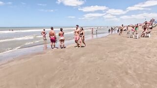 VILLA GESELL Beach Sunny day Argentina.