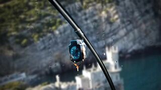 Helicopter Ride over Castle on the coast, pleasant