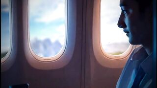 Flight cabin ambient and enjoy peaceful rain sounds
