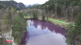 Deep Purple Lake in Bavarian Alps Is Due to Bacteria.