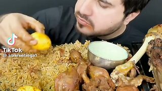 Eating food