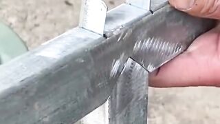 how to weld a gate wheel on a round pipe
