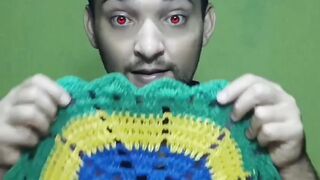 TAPETE de crochê  BRASIL que a CLIENTE encomendou.