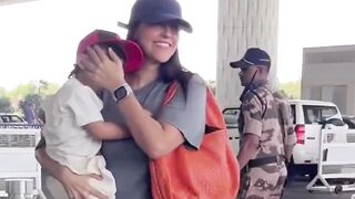 Neha Dhupia arrives at the airport with her munchkin! #nehadhupia #shorts #short #trending #viral #bollywood #shortvideo