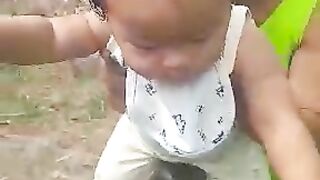 Riding bicycle