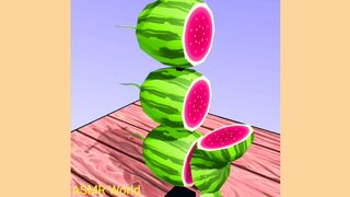 ASMR water melon cutting anti stress