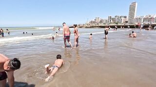 MAR DEL PLATA Beach A Beautiful Day.best views enjoyed fresh life.