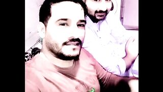 With friend