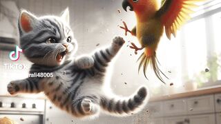 cat & parrot