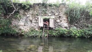 Primitive Technology_ Build a Stone Dam to Raise