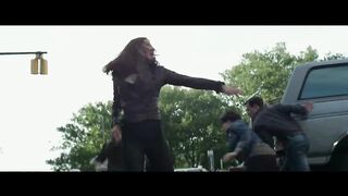 Captain America vs The Winter Soldier - Highway Fight Scene - Captain America_ The Winter Soldier