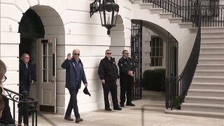 Biden says earthquake is 'under control' as he departs for Baltimore.