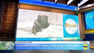 Hundreds of thousands without power after wintry weather slams New England.