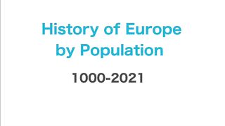 Population of Europe 1000 - 2021