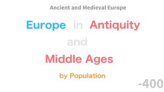 Population of Europe 400 BC - 1000AD (Ancient and Medieval Europe kingdoms)