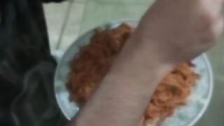 Noodles with roti