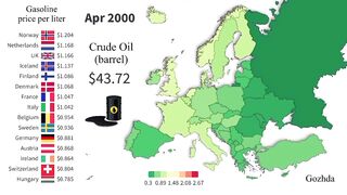Gas Prices in Europe | Gasoline | Crude Oil | Highest Oil Prices 2022 | Diesel, Petrol | Brent | Map