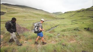 Hiking in a clearing