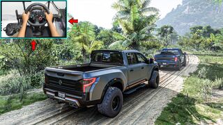 Nissan Titan Warrior & Ford Raptor F150 - Forza Horizon 5 Realistic Driving - Logitech G29 Gameplay