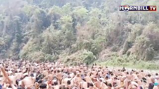 #Mass people traditional fishing in Nagaland#