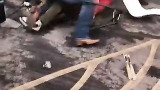 #real fight outbreak in public place#