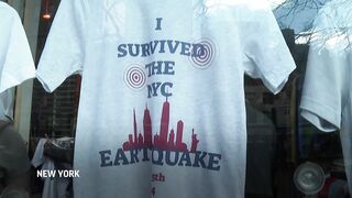Shirts created to commemorate rare earthquake in New York.