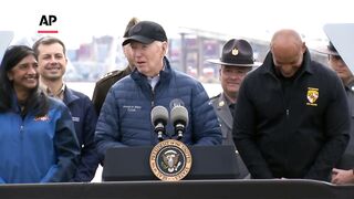 Biden visits Baltimore bridge collapse site, says 'your nation has your back'.