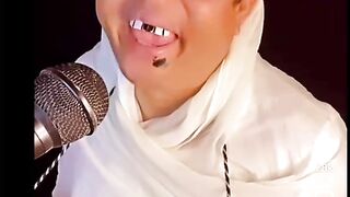 Funny man singing