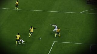 Scissor of Algerian player Karim Benzia with the Algerian national team