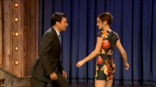 Emma Watson dancing with Jimmy Fallon