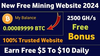New Free Bitcoin Mining Website 2024 || New Free Cloud Mining Website 2024 || New Free Mining Sites