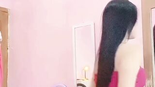 the girl in the red dress
