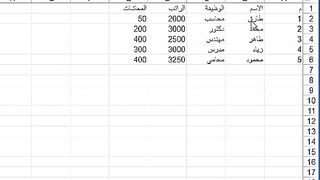 طريقة عمل جدول في برنامج الاكسيل Excel