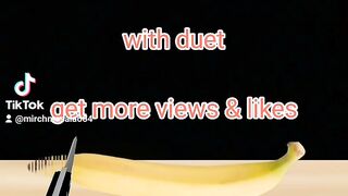 Banana cuting for viral video