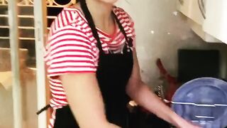 katrina kaif // wash dishes