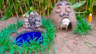 Dog and rabbit house making