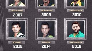 Captains to lead Pakistan in T20 world cups