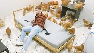 Living with 100 roasted in one room