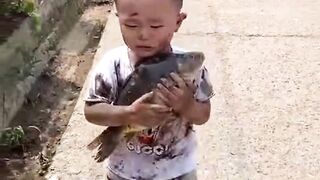 Kid and Fish