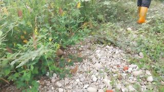 Looking vegetable at river
