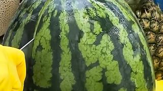 Fruit cutting skills - Korean street food