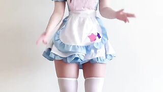Beautiful Asian teen Cosplaying so adorable