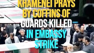 Iran's Supreme Leader Prays by Coffins of Guards Killed in Embassy Strike _ Watch (1).
