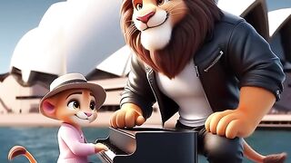 Cute girl fight for daddy