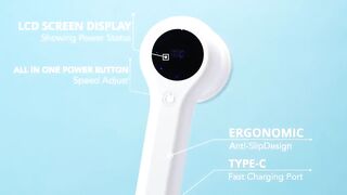 Electric Spin Scrubber,With LED display screen and Cordless